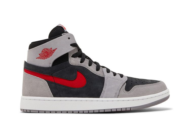Air Jordan 1 High Zoom Comfort 2 'Cement Fire Red' — Black/Fire Red/Cement