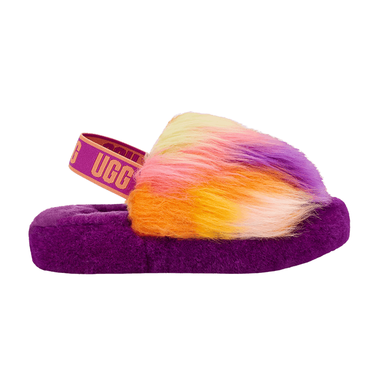 UGG Fluff Yeah Slide Kids 'Tie Dye - Berrylicious' — Berrylicious