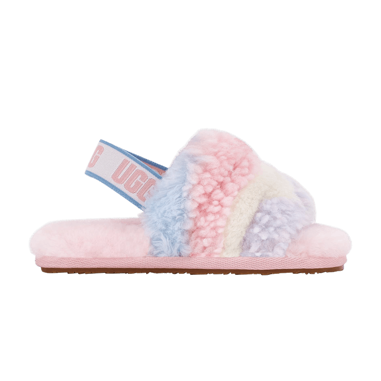 UGG Fluff Yeah Slide Toddler 'Cali Collage - Pride Stripes' — Pride Stripes