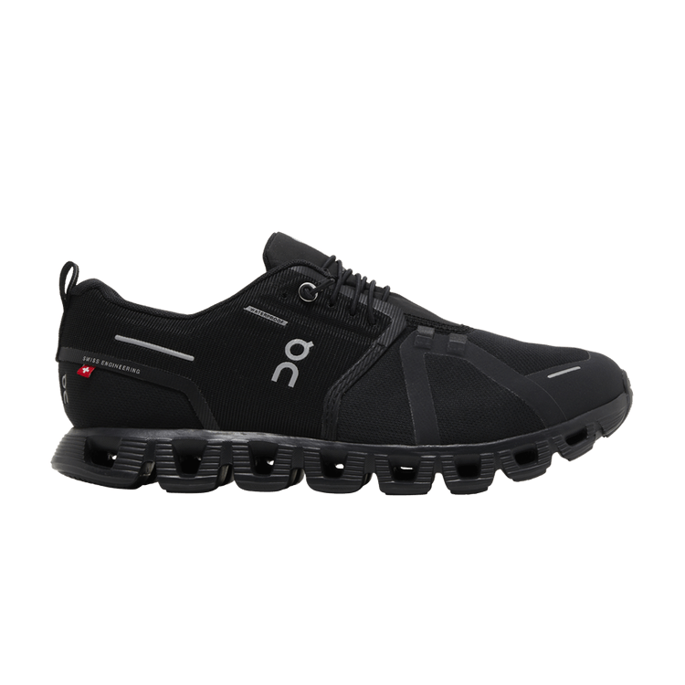 ON Wmns Cloud 5 Waterproof 'All Black' — All Black
