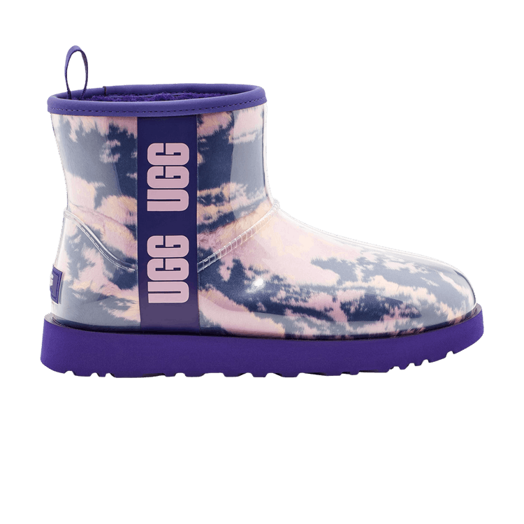UGG Wmns Classic Clear Mini 'Marble Violet Night' — Violet Night/Pink
