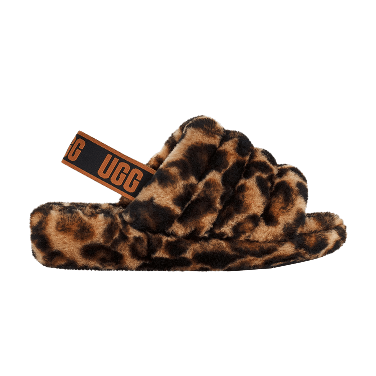 UGG Wmns Fluff Yeah Slide 'Panther Print - Butterscotch' — Butterscotch