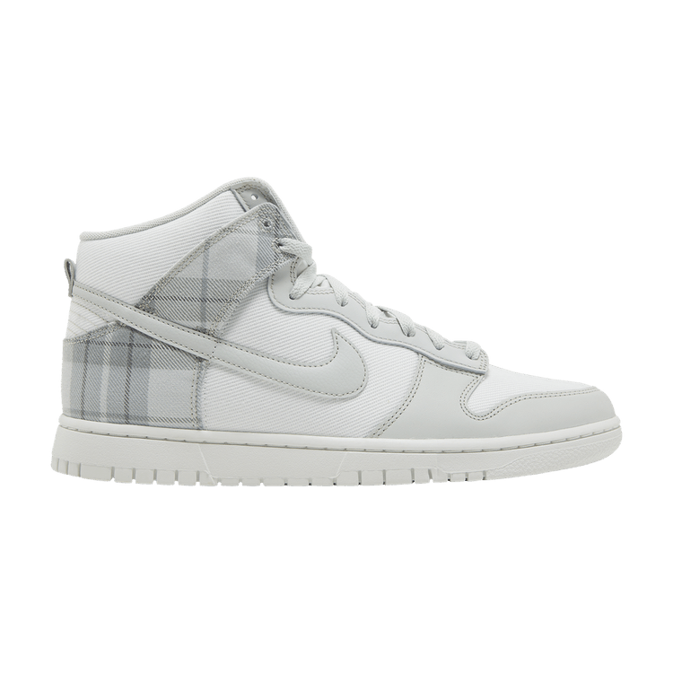 Nike Dunk High SE 'Mint Plaid' — Summit White/Summit White/Light Silver/Light Silver