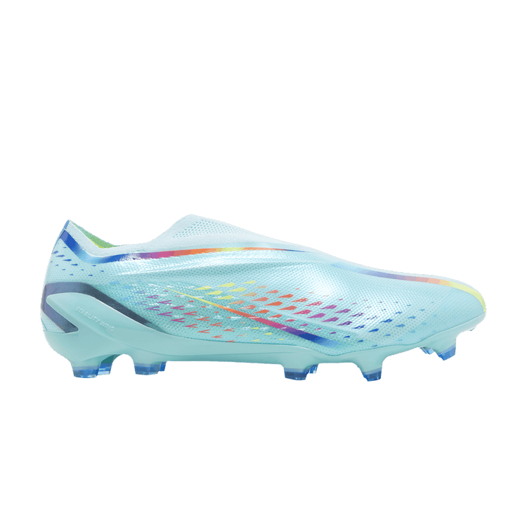 adidas X Speedportal+ FG 'Al Rihla Pack - Clear Aqua' — Clear Aqua/Solar Red/Power Blue