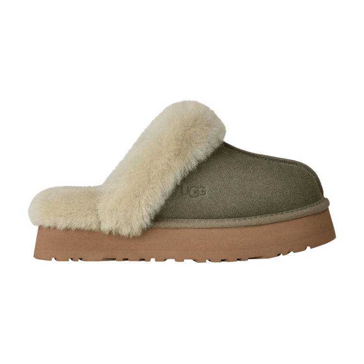 UGG Wmns Disquette Slipper 'Moss Green Muted Brass' — Moss Green/Muted Brass