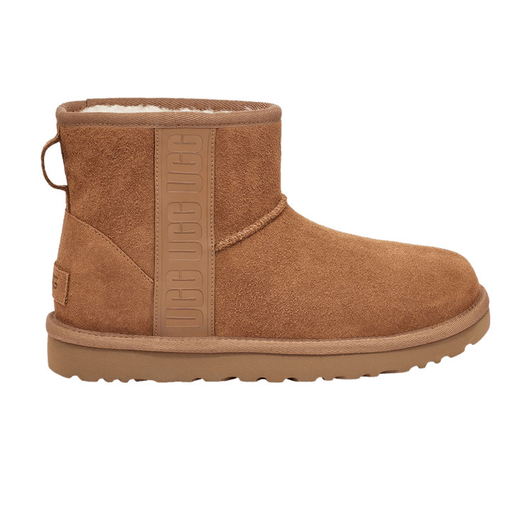 UGG Wmns Classic Mini 'Side Logo - Chestnut' — Chestnut
