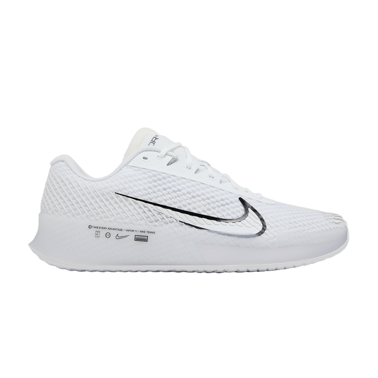 NikeCourt Air Zoom Vapor 11 HC 'White Black' — White/Summit White/Black