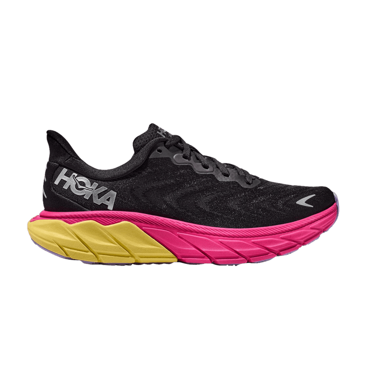 HOKA Wmns Arahi 6 'Black Pink Yarrow' — Black/Pink Yarrow