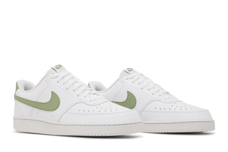 Nike Court Vision Low Next Nature 'White Oil Green' — White/Oil Green/Medium Olive (9)