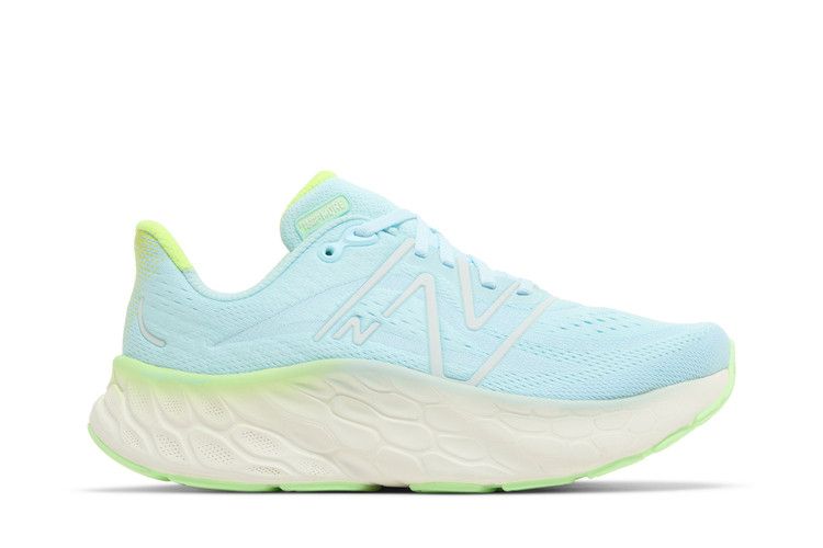 New Balance Wmns Fresh Foam X More v4 Wide 'Blue Green Aura' — Blue/Green Aura/White