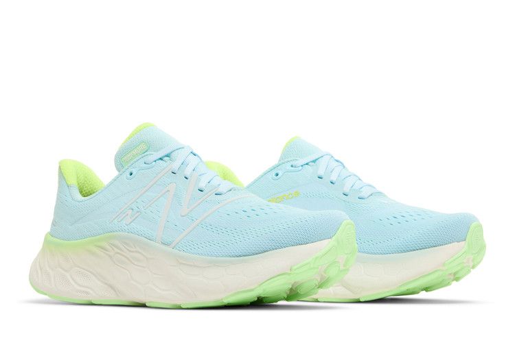 New Balance Wmns Fresh Foam X More v4 Wide 'Blue Green Aura' — Blue/Green Aura/White