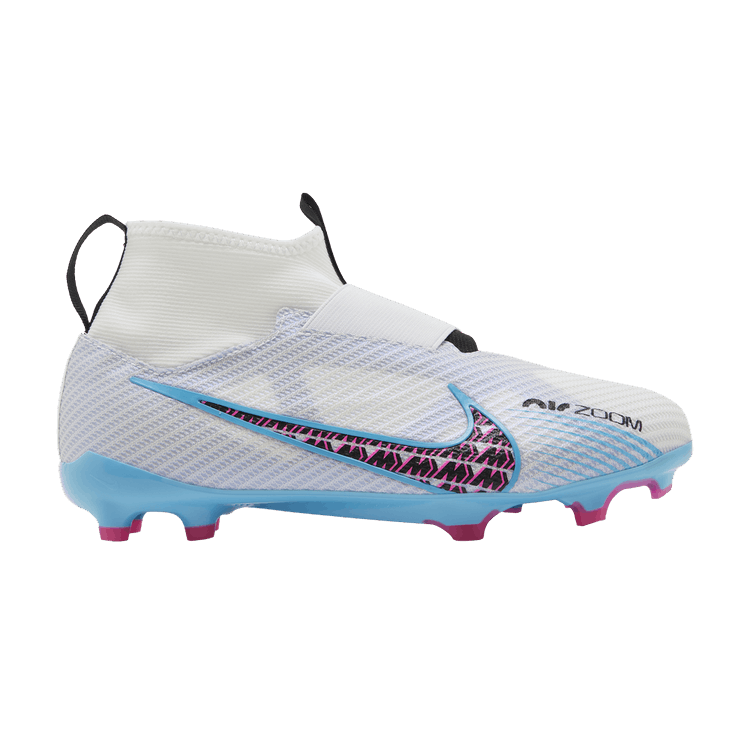 Nike Zoom Mercurial Superfly 9 Pro FG GS 'Blast Pack' — White/Pink Blast/Indigo Haze/Baltic Blue