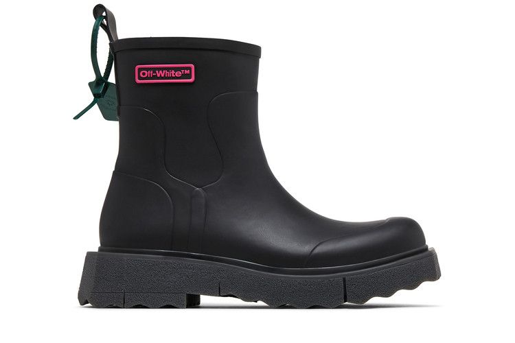 Off-White Rain Boot 'Black Fuchsia' — Black/Fuchsia