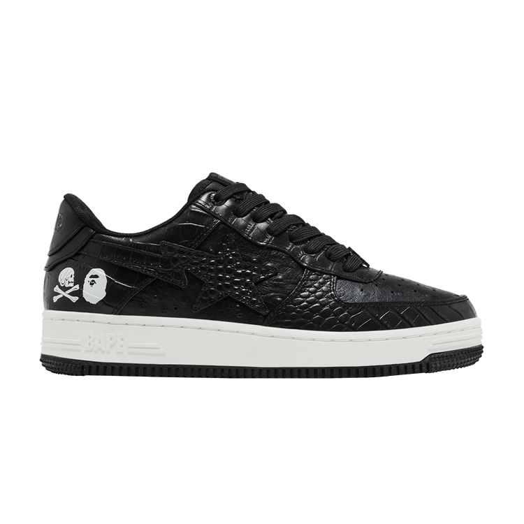 Neighborhood x Bapesta 'Black Crocodile &amp; Ostrich' — Black