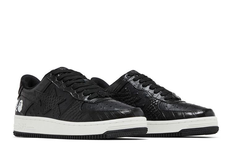 Neighborhood x Bapesta 'Black Crocodile & Ostrich' — Black