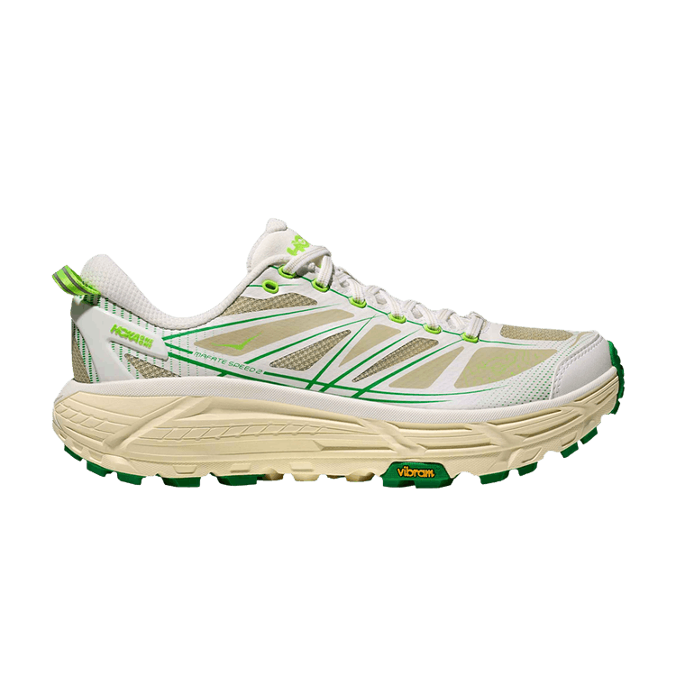 HOKA Mafate Speed 2 'White Fresh Cut Grass' — White/Fresh Cut Grass