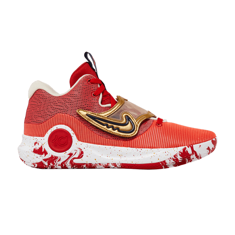 Nike KD Trey 5 X 'University Red Metallic Gold' — University Red/Midnight Navy/Light Orewood Brown/Metallic Gold