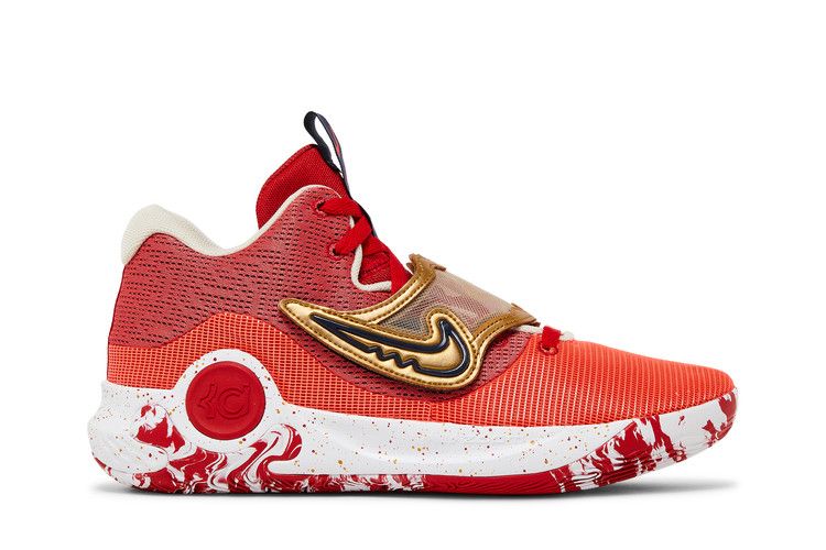 Nike KD Trey 5 X 'University Red Metallic Gold' — University Red/Midnight Navy/Light Orewood Brown/Metallic Gold (2)