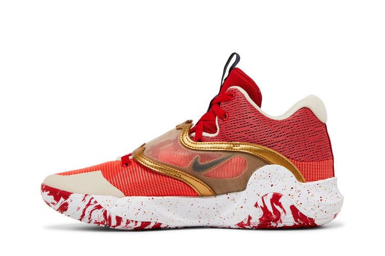 Nike KD Trey 5 X 'University Red Metallic Gold' — University Red/Midnight Navy/Light Orewood Brown/Metallic Gold (4)