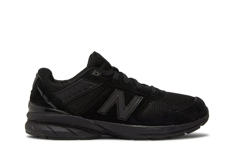 New Balance 990v5 Big Kid 'Triple Black' — Black/Black/Black
