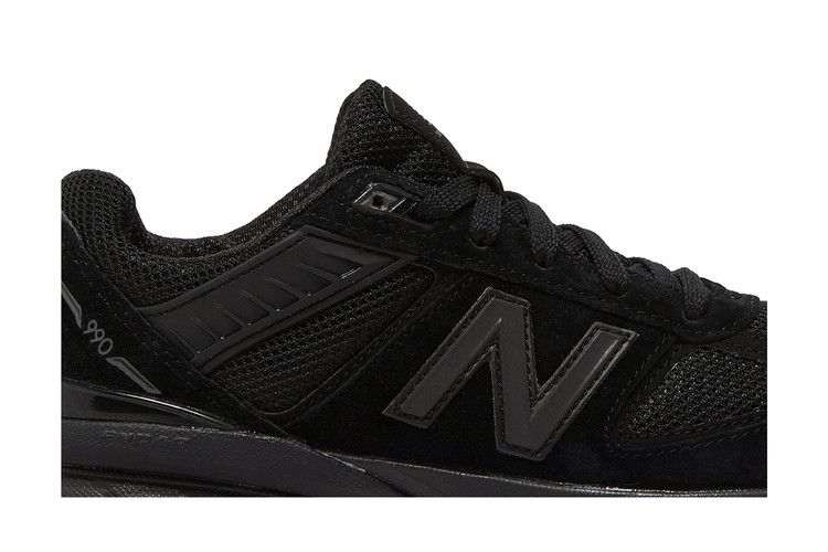 New Balance 990v5 Big Kid 'Triple Black' — Black/Black/Black