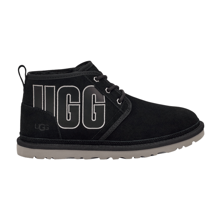 UGG Neumel Graphic Outline Boot 'Black Grey' — Black/Grey Suede