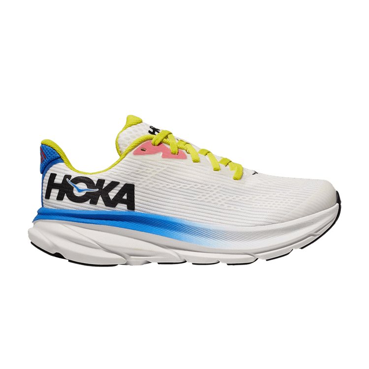 HOKA Clifton 9 Kids 'Blanc De Blanc Virtual Blue' — Blanc De Blanc/Virtual Blue