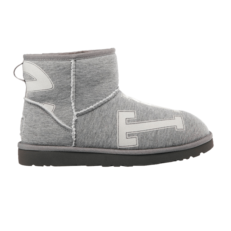 Telfar x UGG Fleece Mini Boot 'Heather Grey' — Heather Grey