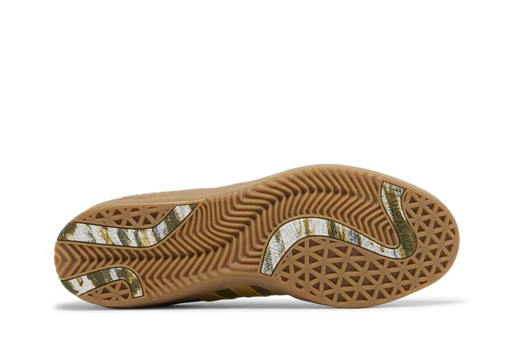 Palace x adidas Puig Samba 'Olive Gold' — Focus Olive/Metallic Gold/Gum