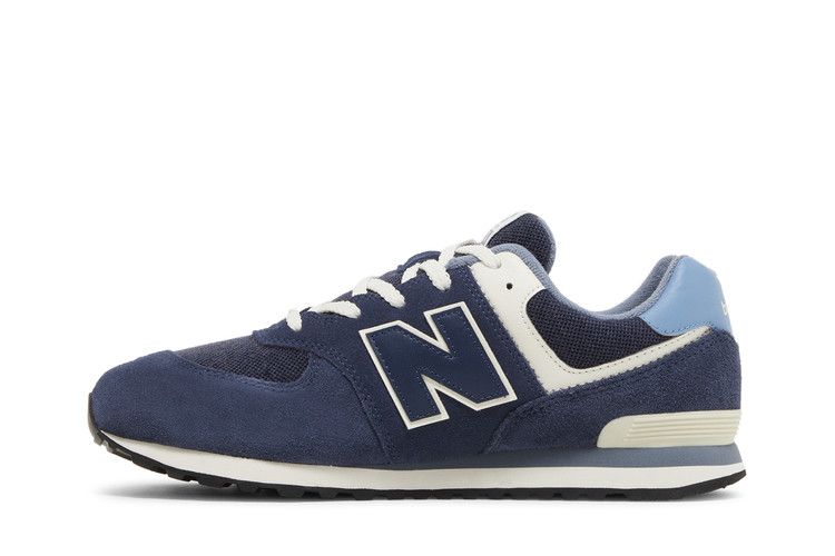 New Balance 574 Big Kid Wide 'Navy Heritage Blue' — Navy/Heritage Blue