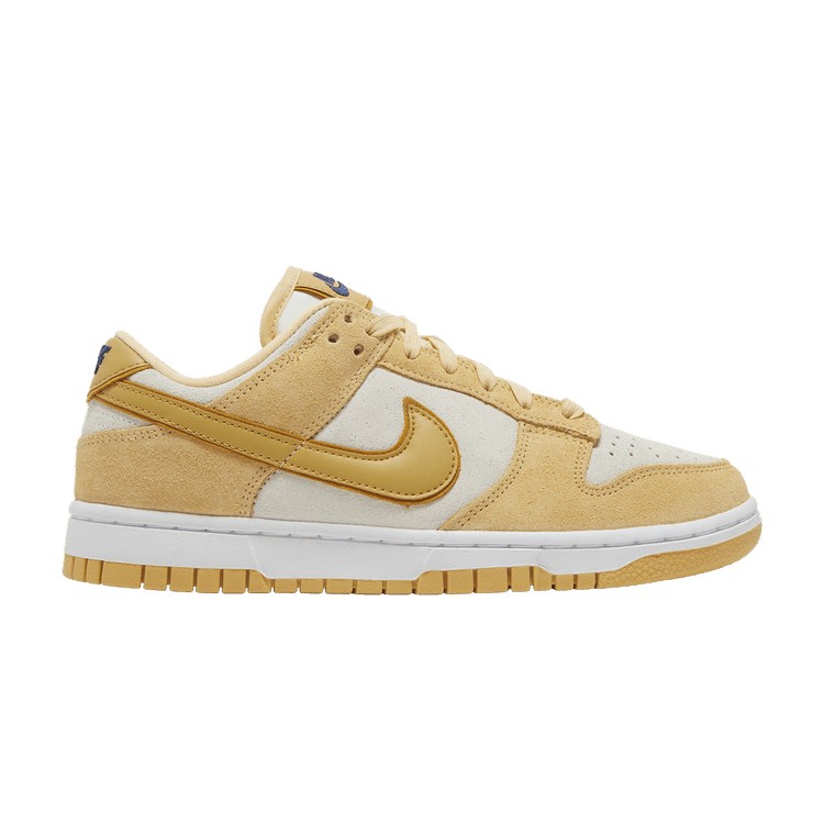 Nike Wmns Dunk Low LX 'Gold Suede' — Celestial Gold/Wheat Gold/Sail/Gold Suede/Midnight Navy/White