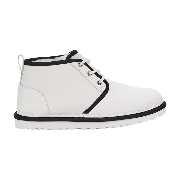 UGG Neumel Leather Chukka 'White Black Piping' — White/Black