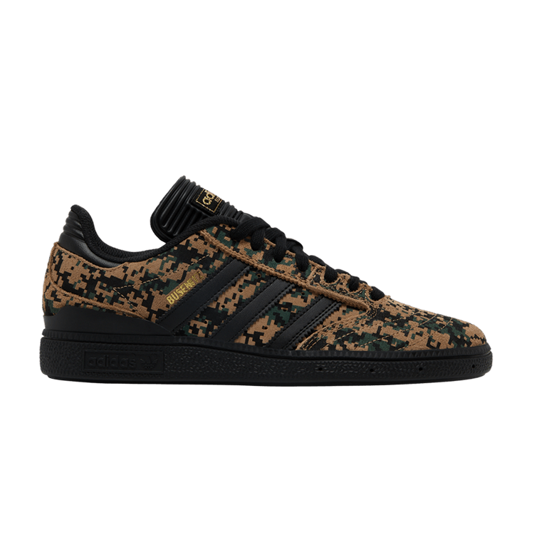 Adidas Busenitz 'Digi Camo' — Core Black/Cardboard/Gold Metallic