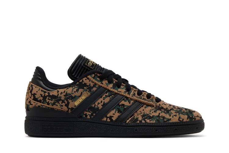 Adidas Busenitz 'Digi Camo' — Core Black/Cardboard/Gold Metallic