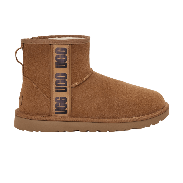 UGG Wmns Classic Mini Side Logo II Suede 'Chestnut' — Chestnut