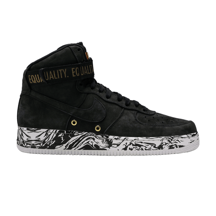 Nike Air Force 1 High 'BHM' — Black/Metallic Gold/White/Black