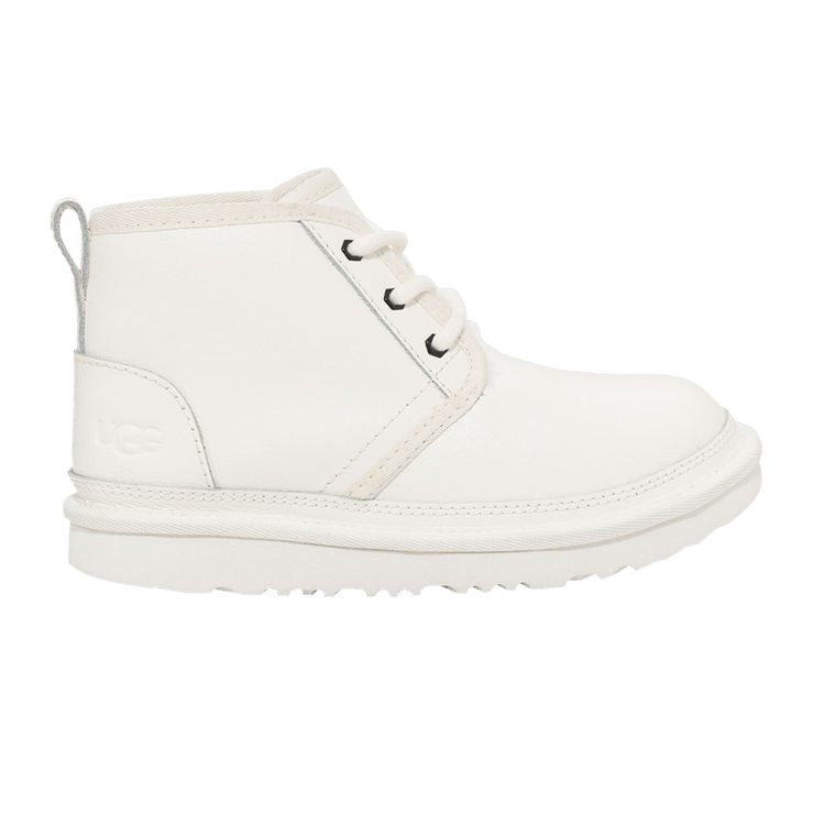UGG Neumel II Leather Chukka Kids 'White' — White/White Leather