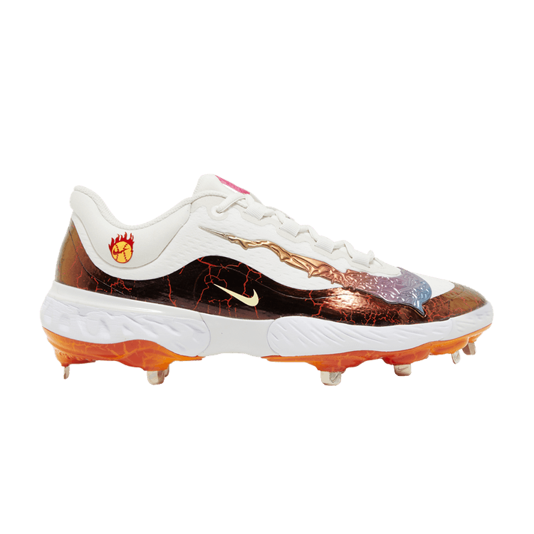 Nike Alpha Huarache Elite 4 Low NRG 'Phoenix Open' — White/Phantom/Laser Orange/Light Crimson