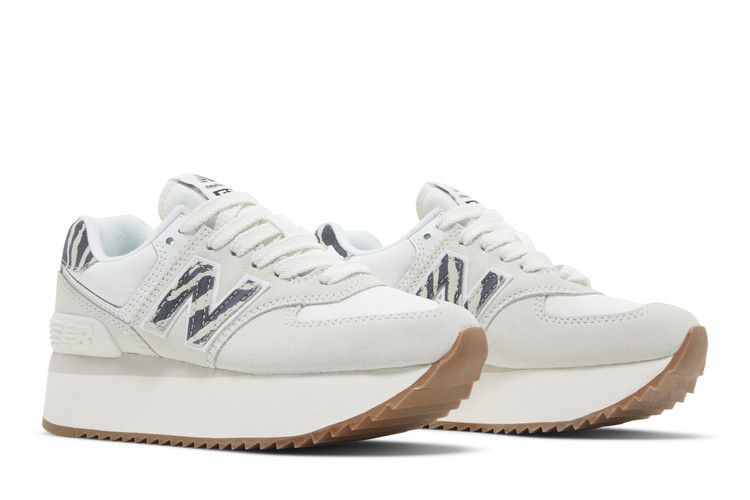 New Balance Wmns 574+ 'Sea Salt Animal Print' — Sea Salt/Moonbeam