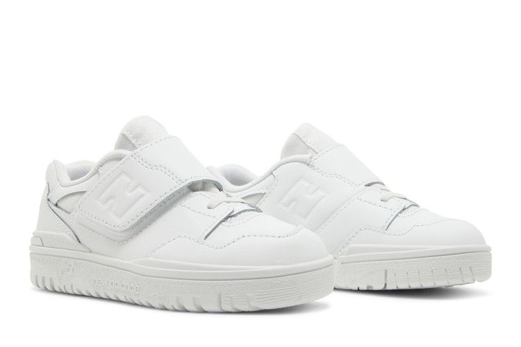 New Balance 550 Bungee Lace Top Strap Toddler 'Triple White' — White