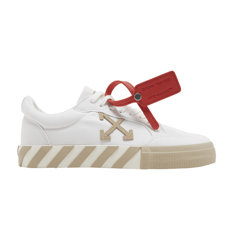 Off-White Wmns Vulc Sneaker 'White Beige' — White/Beige/Orange
