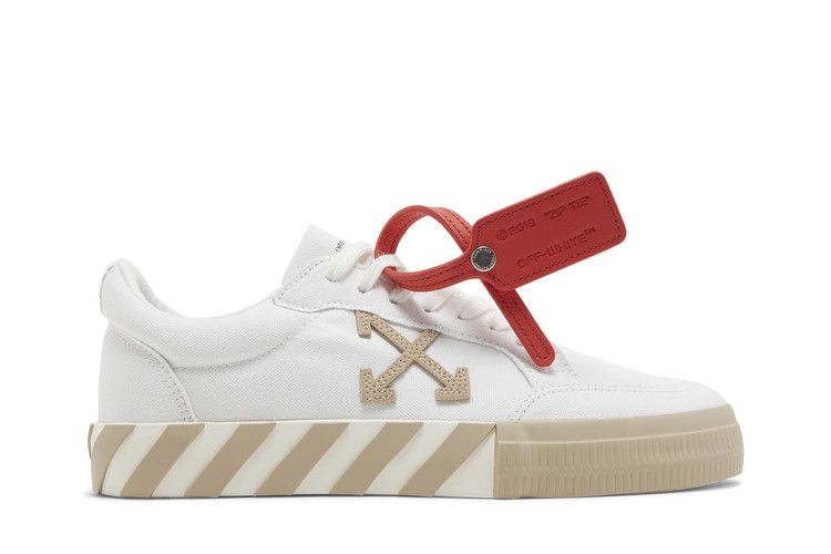 Off-White Wmns Vulc Sneaker 'White Beige' — White/Beige/Orange