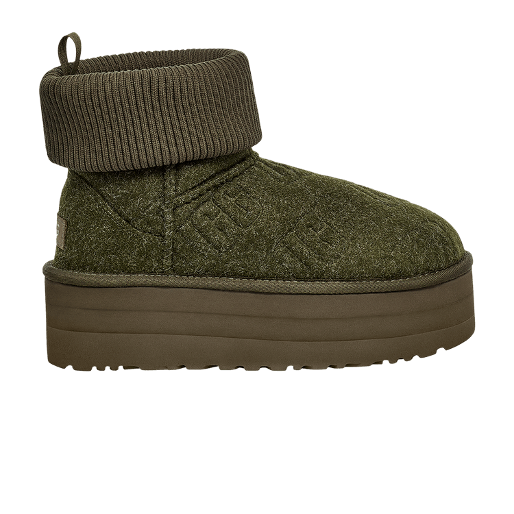 UGG Wmns Classic Mini Platform Felted Boot 'Forest Night' — Forest Night