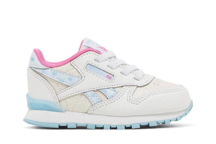 Reebok Classic Leather Step 'n' Flash Toddler 'Butterfly Glitter - White' — Footwear White/Footwear White/Digital Blue