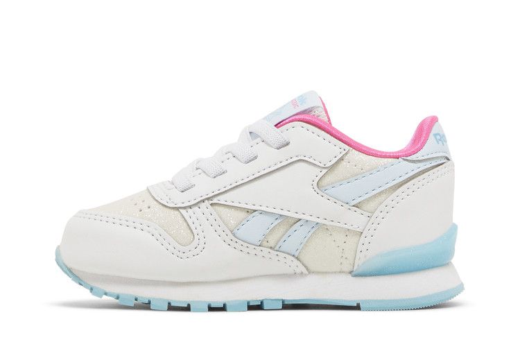 Reebok Classic Leather Step 'n' Flash Toddler 'Butterfly Glitter - White' — Footwear White/Footwear White/Digital Blue