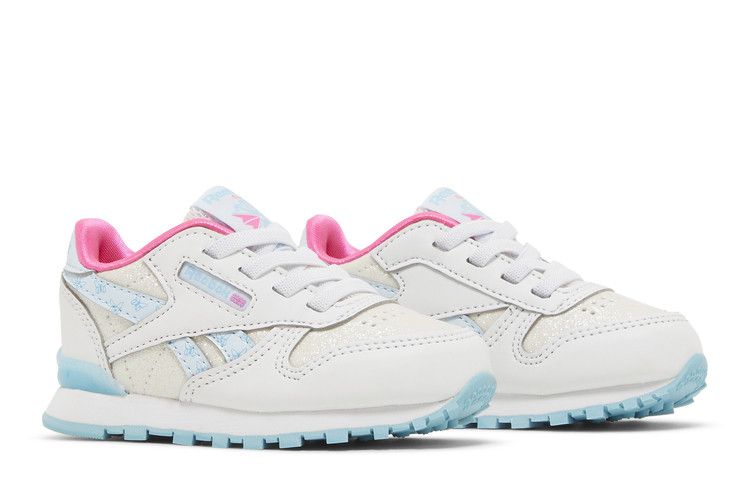 Reebok Classic Leather Step 'n' Flash Toddler 'Butterfly Glitter - White' — Footwear White/Footwear White/Digital Blue