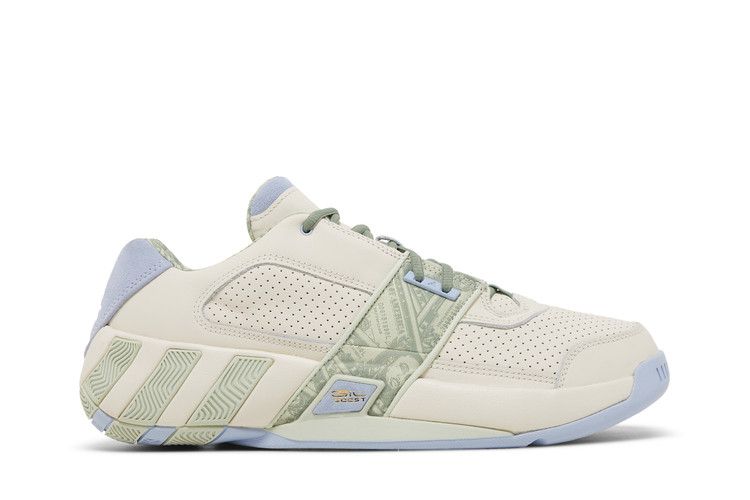 Damian Lillard x adidas Gil Zero Restomod 'Zero Dollar Bill' — Chalk White/Blue Dawn/Linen Green