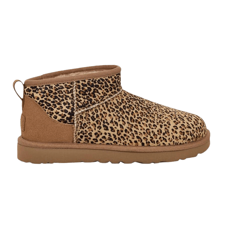UGG Wmns Classic Ultra Mini Speckles Boot 'Leopard Print' — Chestnut