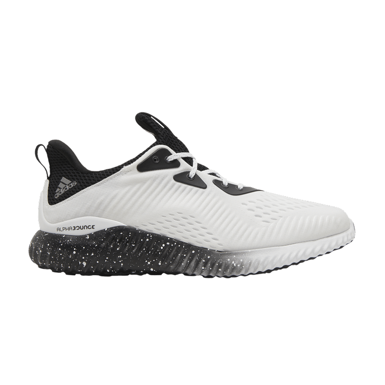 adidas Alphabounce 1 'White Black Speckled' — Cloud White/Iron Metallic/Core Black