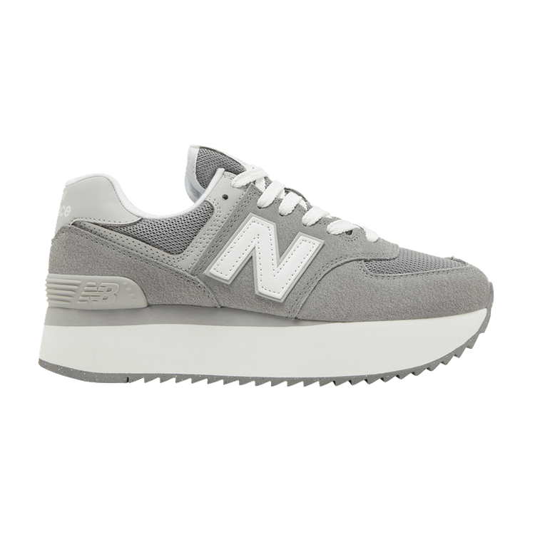 New Balance Wmns 574+ 'Shadow Grey' — Shadow Grey/Rain Cloud/White
